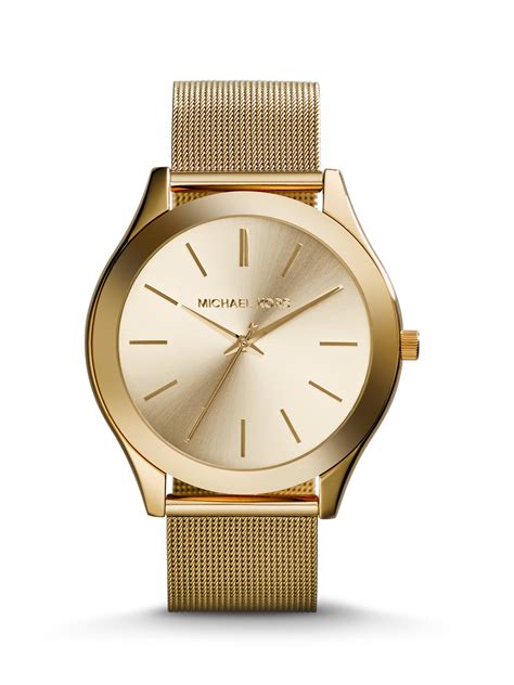 michael kors gold mesh watch